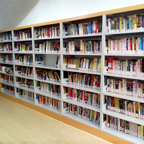 Bookstore Steel bookshelf School library Reading room bookshelf single-sided double-sided iron bookshelf shelf Archive book cabinet