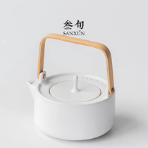 Thirty-year-old hearing tea pot ceramic kettle tea special Home Office small electric pottery stove tea cooker set