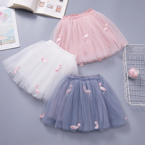 South Korean girls half body dress dress 2021 Summer new child fluffy dress girl princess nepotism short dress