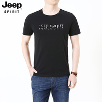 JEEP JEEP summer short sleeve T-shirt mens half-sleeved shirt big size mens casual middle-aged cotton T-shirt JEEP