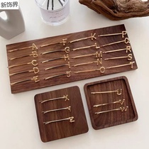 You can match the name of the hairpin own ins wind wild metal letter word clip side clip Hair accessories for women