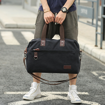 New Canvas Carry-on Travel Bag Men Large Capacity Business Trip Luggage Bag Travel Bag Casual Single Shoulder Bag Inclined Satchel Bag