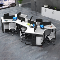 Staff office desk and chair combination 3 5 6 8 simple modern screen computer desk staff desk work desk