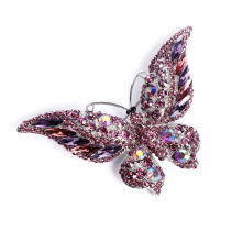 Butterfly brooch temperament female wild retro three-dimensional crystal coat sweater accessories simple atmospheric corsage