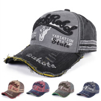 Hat men and womens retro baseball cap Korean version washed denim for old duck tongue cap Spring and autumn casual sun hat tide man