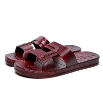 Cool Slippers Mens Home Summer Bathroom Bath Anti-Slip Home Soft Bottom Deodorant Room Pure Color Plastic Slippers Men