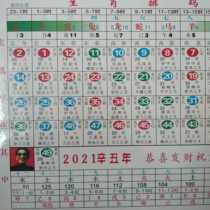 2021 Toto Zodiac card Hong Kong Taiwan Macau universal wave color five elements reference table