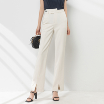 Minzi thin wide leg pants women Spring and Autumn summer high waist loose mop pants pants vertical straight suit pants