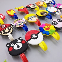 2-pack suction cup hooks creative cute kitchen bathroom punch-free mask cartoon seamless hook mobile hook