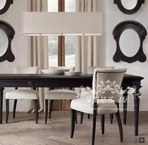 American country retro modern solid wood table long dining table French Restaurant Simple conference table oak table old