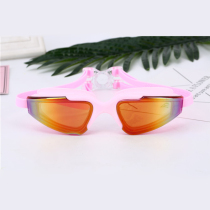 Electroplated swimming goggles HD anti-fog men and women professional training waterproof swimming goggles big frame children flat swimming glasses