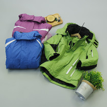 Childrens ski clothes thin cotton autumn winter coat for boys and girls plus velvet jacket windproof Waterproof warm coat