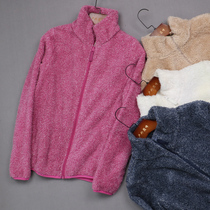 Light wind Windproof Warm Chile Single Woman Soft Comfort Upright Collar Zip Coral Suede Outdoor Leisure Sport Jacket