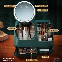 Makeup mirror desktop LED light mirror with light desktop dressing table beauty vanity mirror rotating folding portable Portable