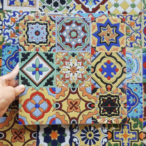 European tile 300 Jiu Gong grid brick Dining room living room bathroom bathroom kitchen wall brick 3D concave and convex small tile 300