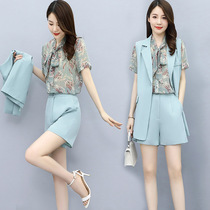 Three-piece suit suits for women in summer 2022 new set for leisure fashion professional small thin suit tide