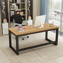Simple computer desk Desktop desk Household writing desk Simple economical steel and wood desk Bedroom reinforced learning desk
