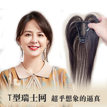 Swiss top wholesale film female real hair fluffy hair surge covering white hair eight-character French Liu Hai wig