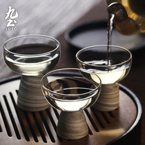 Japanese-style creative transparent glass small teacup Tea cup Kung Fu tea set Master cup Single cup tea cup tea pot Household