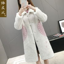 Wool fur sheep cut wool coat womens winter wear new Haining fur long anti-Season One Coat