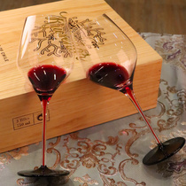 KM Black bow tie Bordeaux wine glasses single home European Luxury Lead-free crystal glass wine goblet