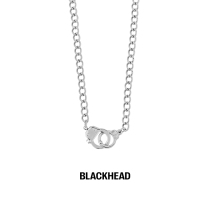 BLACKHEAD Black Head Designer Tide Card Creative Fashion Three-color Bicycling Handcuffs Pendant Necklace Lovers