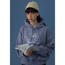 square houlest2021 New Wild coat spring velvet top hooded coat ins tide sweater