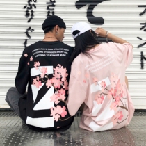 ZACHARIAH ANTI-WAR FLORAL CHERRY BLOSSOM SHORT SLEEVE Hip HOP National Tide brand Street SKATEBOARDING SURFING HIP-HOP COUPLE T-shirt