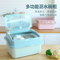 Product color (home)cupboard Plastic with cover Kitchen drain bowl rack Tableware rack Clamshell bowl rack Simple bowl basin
