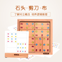 Gold Piers (stone scissors cloth) 4-8-year-old observation force attentional understanding of the whole brain teaching aids