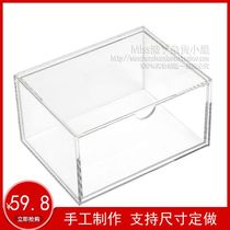 Customized one layer of transparent acrylic millet animation pendant makeup cotton swab jewelry finishing box storage drawer box