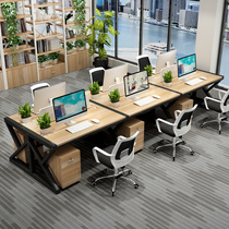 Staff Desk Modern Minimalist Office Desk Staff Cassette Computer Table And Chairs Combination 4-four-position station
