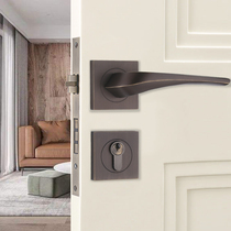 Indoor room door lock solid wood modern minimalist lock Nordic mute bedroom door lock home wooden door universal