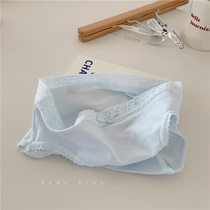 Summer candy color ~ soft and soft cotton girl simple solid color cotton high waist hip briefs
