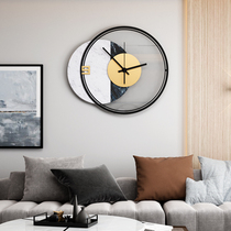 Nordic modern light luxury watch wall clock living room fashion atmosphere household wall-mounted mute watch personality creative clock