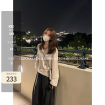 Xzz Imported Island Silk Bicolor Light And Thin Shirt Woman Summer Thin shirt with small crowdsourced design sensation Dont make a blouse feel