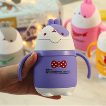 Naughty baby childrens thermos cup with straw dual-use baby duckbill cup Baby learning cup Kindergarten cup pot