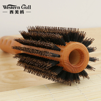 king size pig hair comb curly hair inner button pear flower straight hair rolling comb barber shop professional style comb