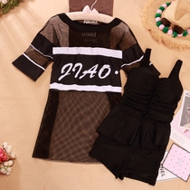 Swimsuit woman Big code Conjoined two sets of fat mm200 catty Belly Button Slim Conservative Dress Style Loose Flat Angle Pants