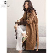 Coral velvet nightgown womens autumn and winter cardigan long style thick warm pajamas women can wear housewear nightdress women in winter