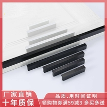 Hole distance 64 96128160192 American minimalist dark white Wardrobe Handle Kitchen Cabinet Drawer Lengthened Handle