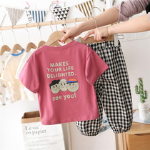 Korean childrens clothing boy suit summer clothing 2021 new children Foreign style short sleeve sports summer handsome boy coat