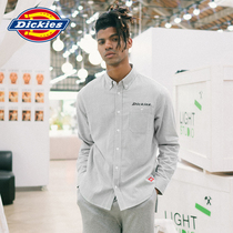 Dickies Letter Print Striped Shirt Men Long Sleeve Shirt DK007100