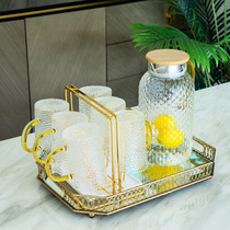 Light Extravagant Home Glass Water Cup Suit Living Room Water With Tea Cup Containing Pan Creative Shelf Nordic Pallet Pendulum