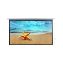 100 inch 16:9 white plastic white glass fiber electric bracket screen projector screen