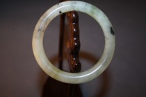 (Modie dance) 70 s old hand-made natural jade bracelet old natural jade bracelet A16