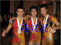 Gymnastics uniform children adult aerobics clothing cheerleading competition suit public aerobics clothing 0061