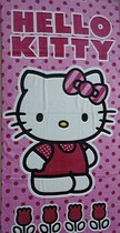 Hello Kitty thickened towel hello kitty big towel 125*62CM send cartoon beads