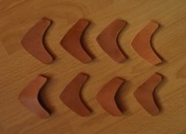 Traditional bow cowhide slope finger semi-finished products