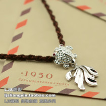 925 sterling silver exquisite goldfish necklace pendant pendant female INS simple niche silver ornaments light luxury girlfriends chain